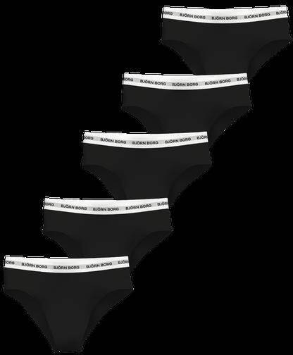 Björn Borg Logo Highwaist Briefs 5-pack Svart, XXL 
