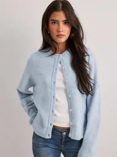 Only - Blå - Onlsimoni L/S O-Neck Cardigan Knt N 