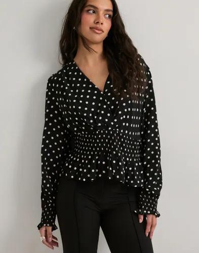 Neo Noir - Svart - Tamona Crepe Dot Blouse 