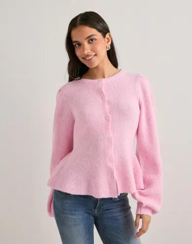 Pieces - Rosa - Pcsilly Ls Puff Knit Cardigan Noos