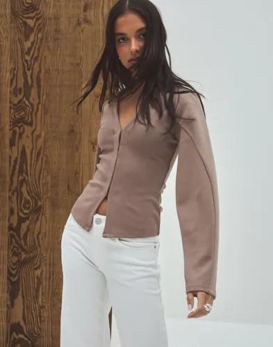 Nelly - Brun - Waist Focus Cardigan 