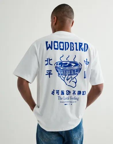 Woodbird WBBaine Serve Tee T-shirts med tryck Vit