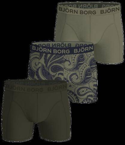Björn Borg Bamboo Cotton Blend Boxers 3-pack Grön, XXL 