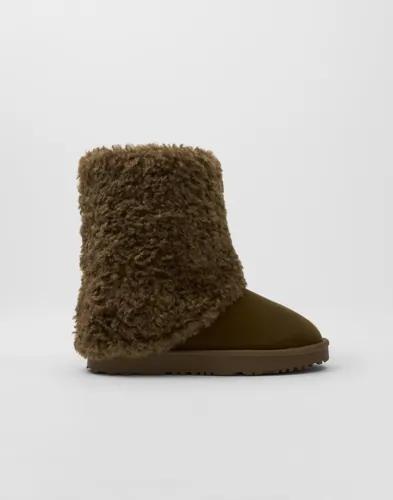Nelly - Brun - Curly Fluffy Boot 