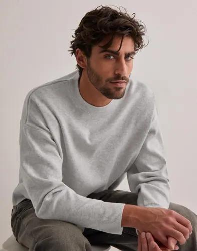 Jack & Jones Jcoblanks Knit Crew Neck Stickade tröjor Grå