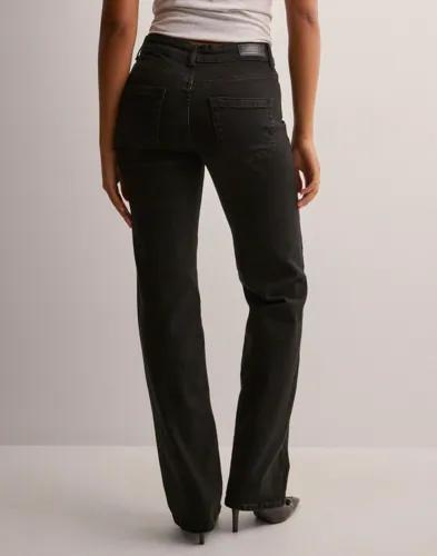 Only - Svart - Onlblush Mid Straight Dnm REA2343 N