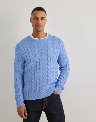 Polo Ralph Lauren Ls Driver Cn-long Sleeve-pullo Stickade tröjor Blå