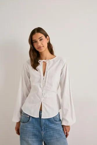 Nelly - Vit - Clean Structure Blouse 