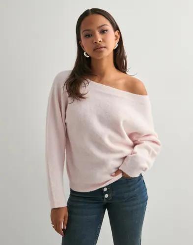 Nelly - Rosa - Wide Neck Knit Sweater 