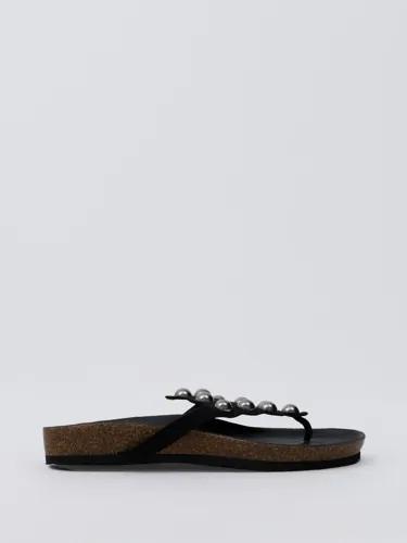 Nelly - Svart - Studded Decore Flat 