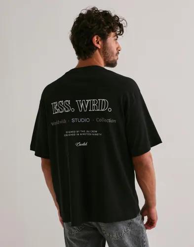 Jack & Jones Jjeurban Edge Studio Tee Ss O-Neck T-shirts med tryck Svart