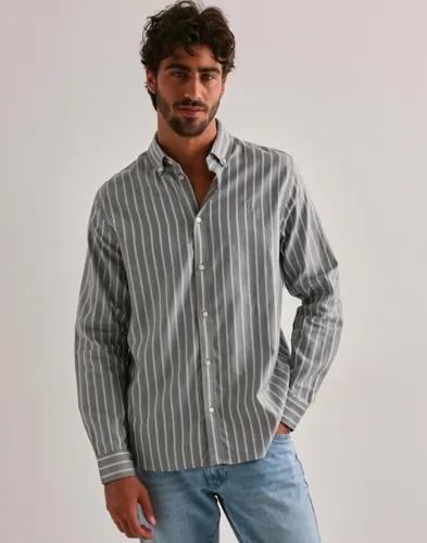 Les Deux Konrad Herringbone Shirt Randiga skjortor Grå 