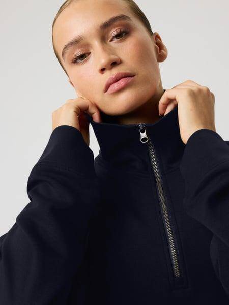 Björn Borg Studio Soft Halfzip Sweatshirt Marinblå, XXL 