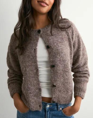 Vero Moda - Brun - Vmnovah Ls O-Neck Button Cardi Ga N 