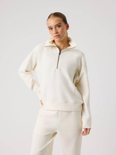 Björn Borg Studio Soft Halfzip Sweatshirt Vit, XXL 