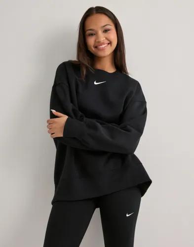 Nike - Svart - W Nsw Phnx Flc Os Long Crew 