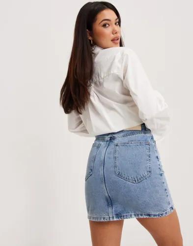 Only - Blå - Onlbillie Ex Hw Uneaven Cl Dnm Skir