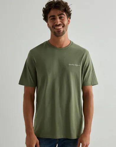 Lyle & Scott Script T-Shirt T-shirts med tryck Grön 