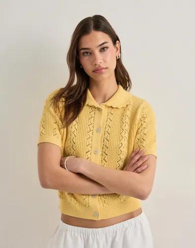 Vero Moda - Gul - Vmdaria Ss Poloneck Cardigan