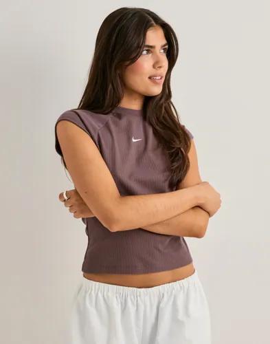 Nike - Lila - W Nsw Chill Knit Rib Ss Top 