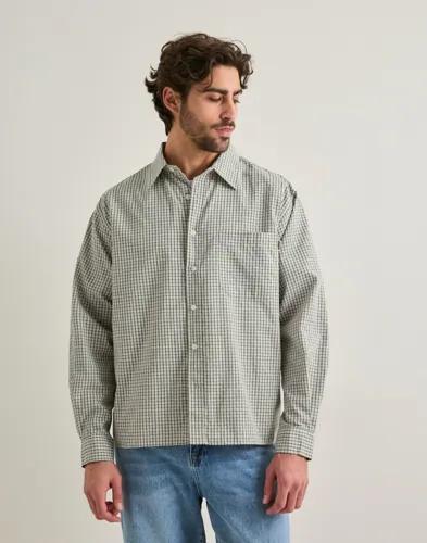 Woodbird Wbbuzo Check Shirt Overshirts Grå 