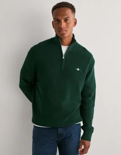 Gant Cotton Merino Ribbed Half Zip Half zip Grön