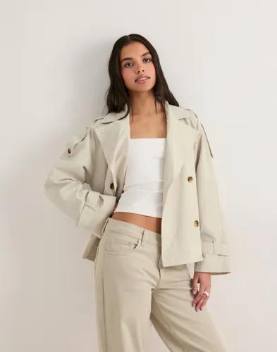Nelly - Beige - Short Trench Jacket 