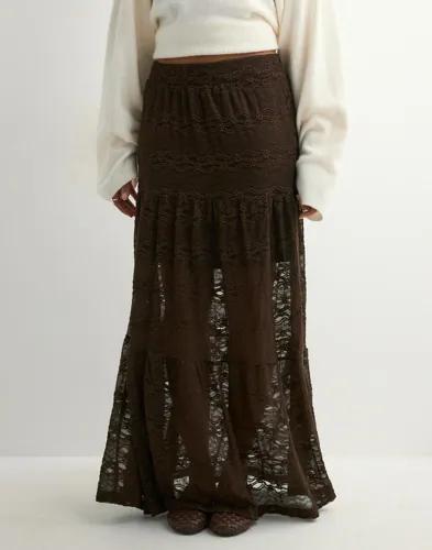 Only - Brun - Onlluna Long Skirt Jrs