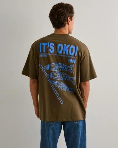 Woodbird WBBaine Koi Tee T-shirts med tryck Brun