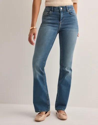 Only - Blå - Onlblush Mid Flared Dnm DOT741 Noos 