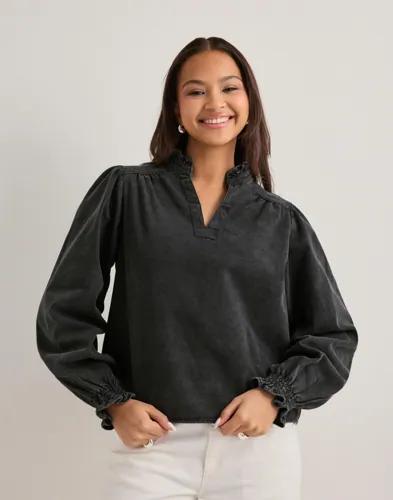 Neo Noir - Svart - Emmeline Denim Blouse 
