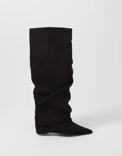 Nelly - Svart - Folded Shaft Boot 