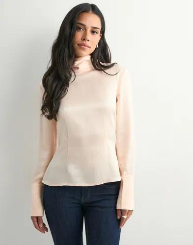 Malina - Rosa - Celene Tie Detailed Satin blouse