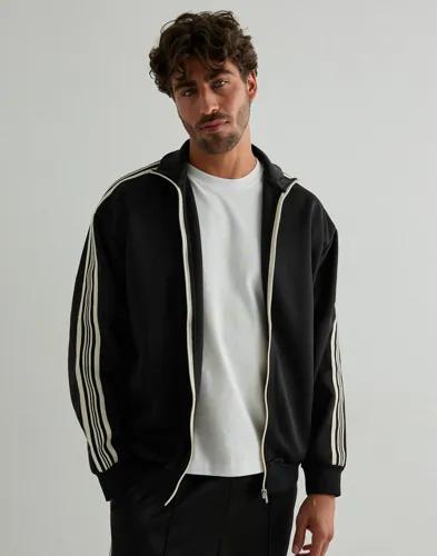 Only & Sons Onsriber Rlx Ls Zip Stripe Track Sw Tröjor med dragkedja Svart 