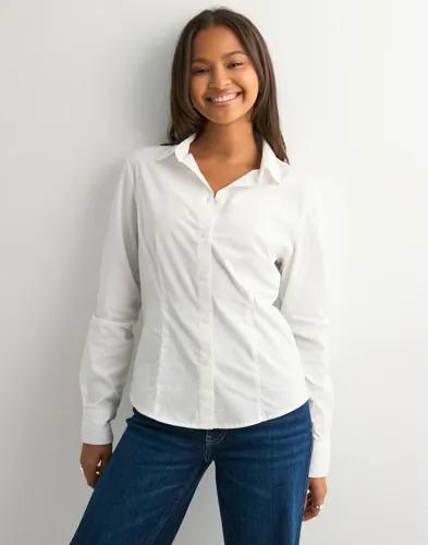 Pieces - Vit - Pcsussi Ls Shirt Wvn Noos 