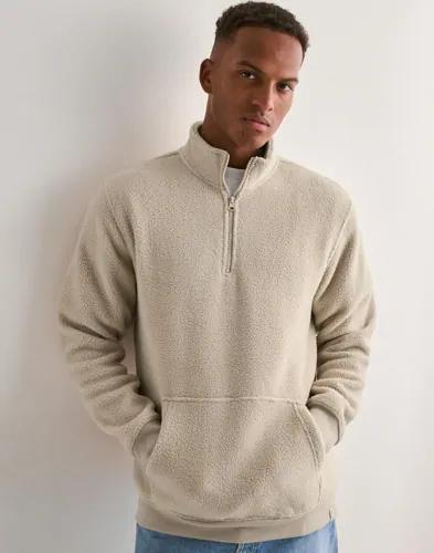 Only & Sons Onsemilio Reg Teddy Zip Sweat Vd Half zip Beige