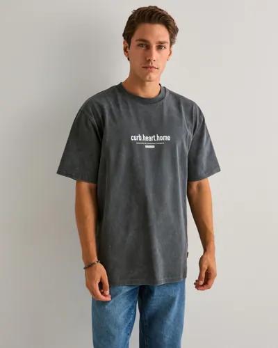 Woodbird WBBeam Dye Tee T-shirts med tryck Grå