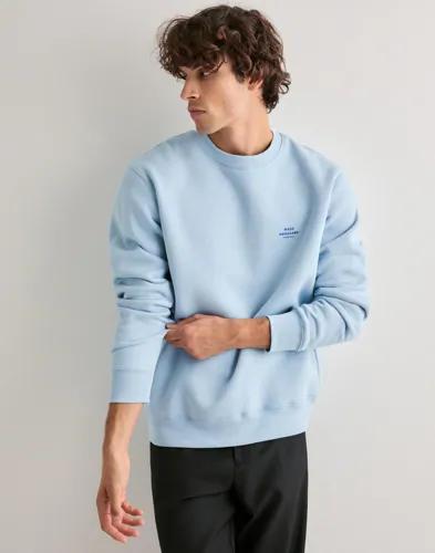 Mads Nørgaard Standard Crew Logo Sweat Sweatshirts Blå