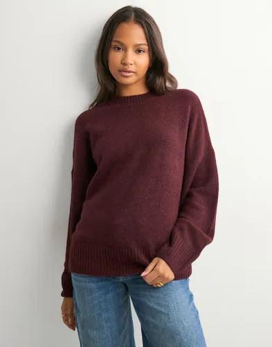 Vero Moda - Röd - Vmboom Ls O-Neck Pullover Ga Noos 