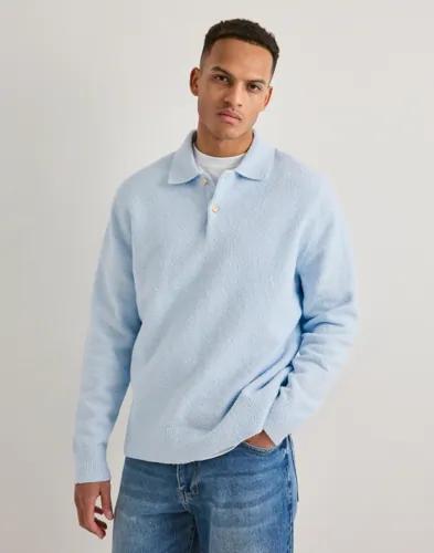 Samsøe Samsøe Sanino Polo 15179 Stickade tröjor Blå 