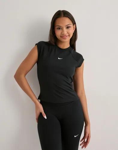 Nike - Svart - W Nsw Chill Knit Rib Ss Top 