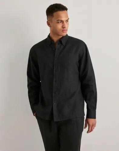 Que Sera Sera Louis Linen Shirt LS Linneskjortor Svart