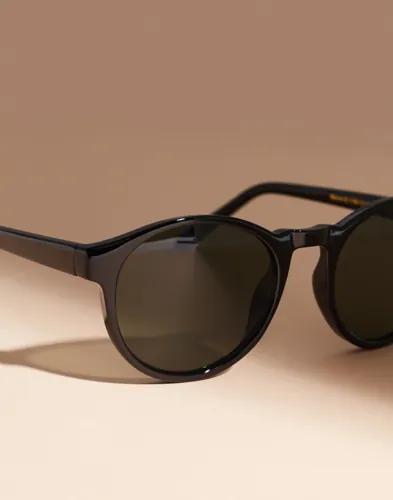 A.Kjærbede Marvin Runda solglasögon Svart 