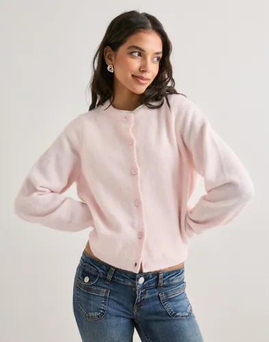 Nelly - Rosa - Fuzzy Knit Cardigan 