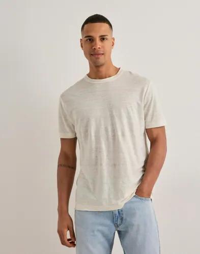 Gant Linen Ss T-shirt Kortärmade t-shirts Beige 