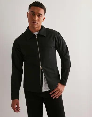 Selected Men Slhrobert Zip Jacket Tröjor med dragkedja Svart