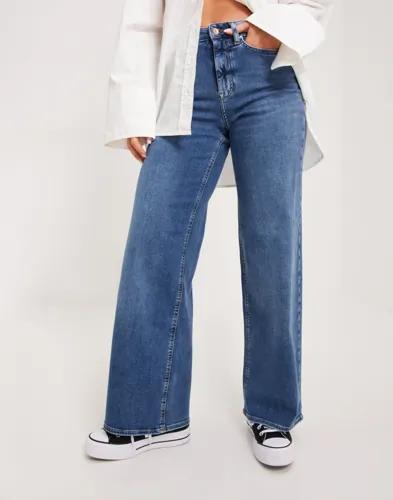 Only - Blå - Onlmadison Blush Hw Wide Dnm CRO372 