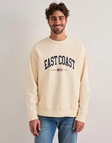 Gant Spray Graphic C-neck Sweatshirts Beige 
