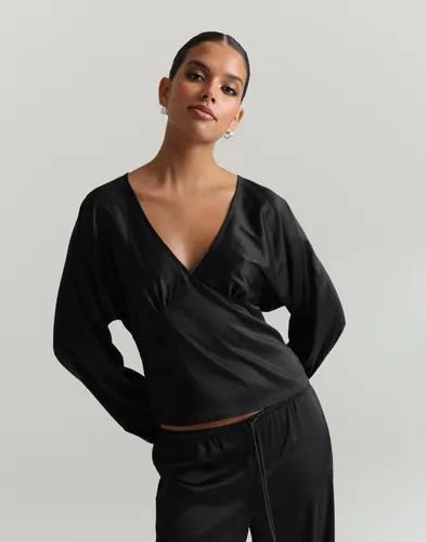 Nelly - Svart - Bow Detail Blouse 