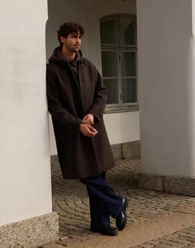 Les Deux Michael Solid Wool Coat Vinterjackor Grå 